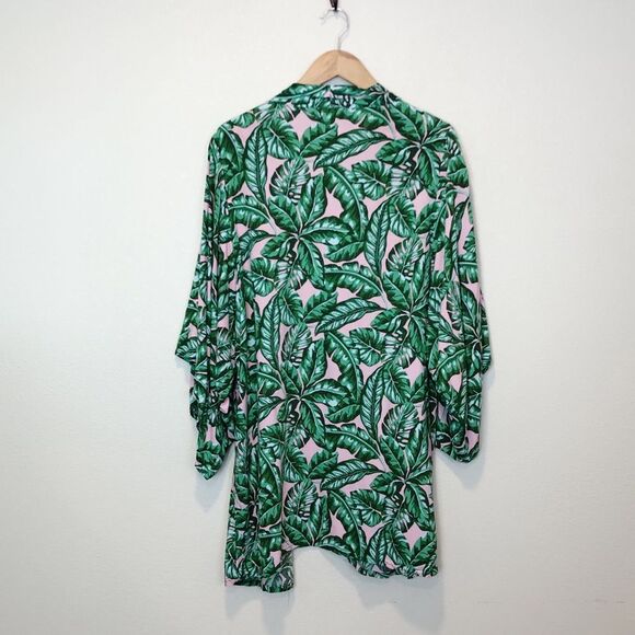 Kenny Flowers Green and Pink Swim Coverup - Picture 3 of 8